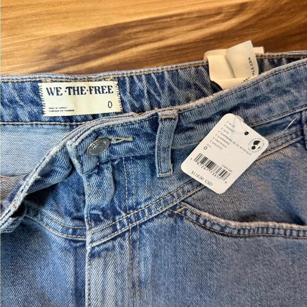New Free People Come As You Are Denim Maxi Skirt - Picture 4 of 8